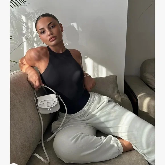 Sleeveless High Neck Racer Back Tank Tops Second-skin Body Suit - Picture 4 of 9